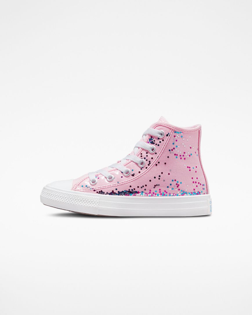 Zapatillas Altas Converse Chuck Taylor All Star Encapsulated Glitter Niña Naranjas Rosas Azules | PE 8P4025